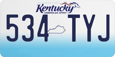 KY license plate 534TYJ