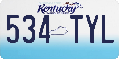 KY license plate 534TYL