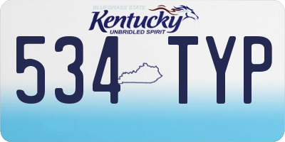 KY license plate 534TYP