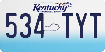KY license plate 534TYT