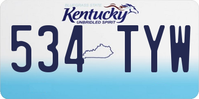KY license plate 534TYW