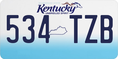 KY license plate 534TZB