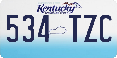 KY license plate 534TZC