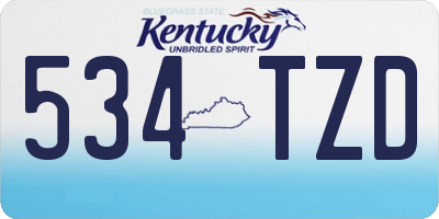 KY license plate 534TZD