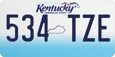 KY license plate 534TZE