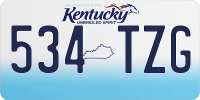 KY license plate 534TZG