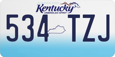 KY license plate 534TZJ