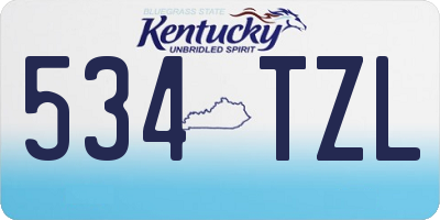 KY license plate 534TZL