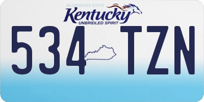 KY license plate 534TZN