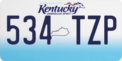 KY license plate 534TZP