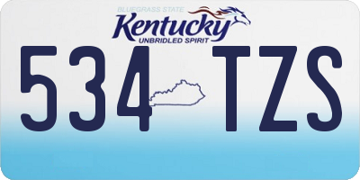 KY license plate 534TZS