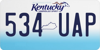 KY license plate 534UAP