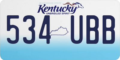 KY license plate 534UBB