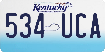 KY license plate 534UCA