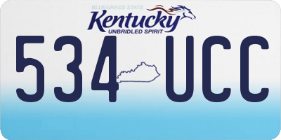 KY license plate 534UCC