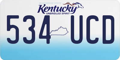 KY license plate 534UCD