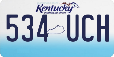 KY license plate 534UCH