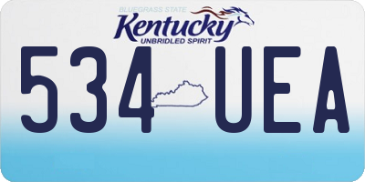 KY license plate 534UEA