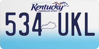 KY license plate 534UKL