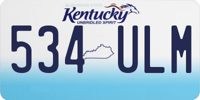 KY license plate 534ULM