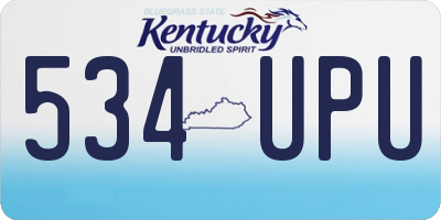 KY license plate 534UPU