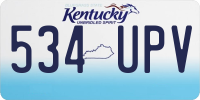 KY license plate 534UPV