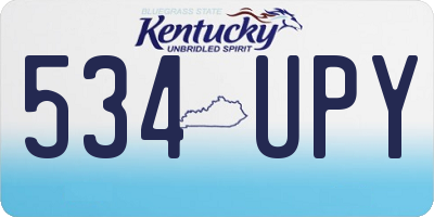 KY license plate 534UPY