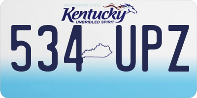 KY license plate 534UPZ