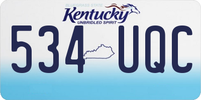 KY license plate 534UQC
