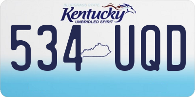 KY license plate 534UQD