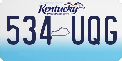 KY license plate 534UQG