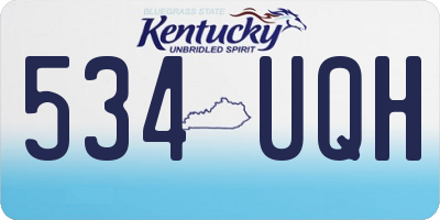 KY license plate 534UQH