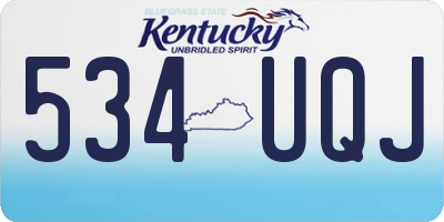 KY license plate 534UQJ