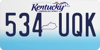 KY license plate 534UQK