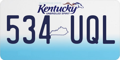 KY license plate 534UQL