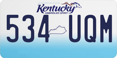 KY license plate 534UQM