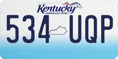 KY license plate 534UQP