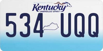 KY license plate 534UQQ