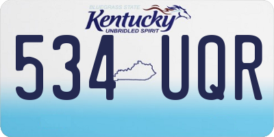 KY license plate 534UQR