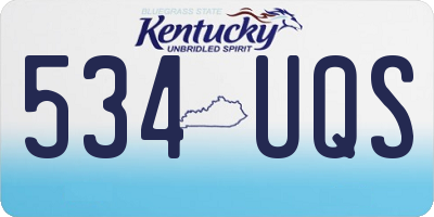 KY license plate 534UQS