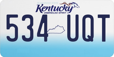 KY license plate 534UQT