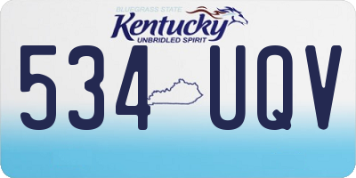 KY license plate 534UQV