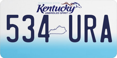 KY license plate 534URA