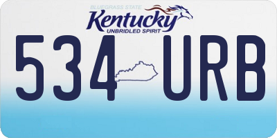 KY license plate 534URB