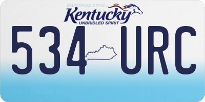 KY license plate 534URC