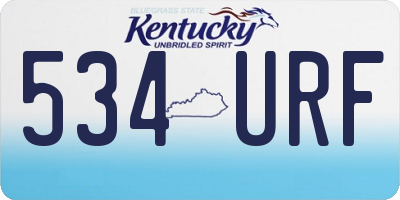 KY license plate 534URF