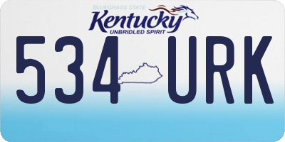 KY license plate 534URK
