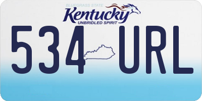 KY license plate 534URL