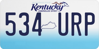 KY license plate 534URP