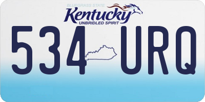 KY license plate 534URQ